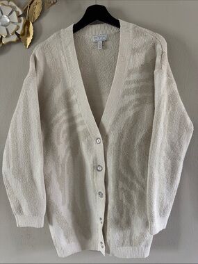 sofia by sofia vergara Cream Button-Front V-Neck Cardigan